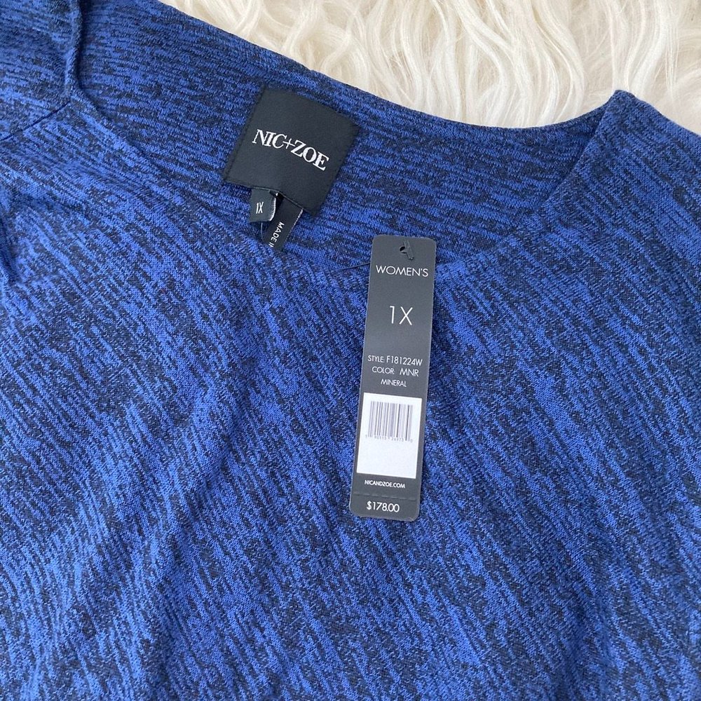 NIC + ZOE PLUS KNIT TWISTED FRONT SWEATER DRESS - Picture 8 of 9
